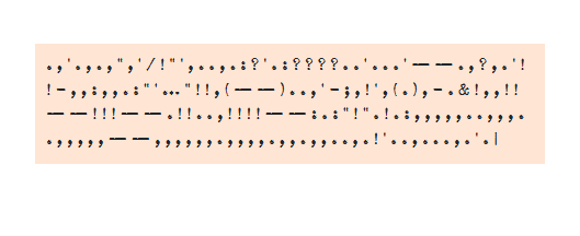 Long article punctuation analysis