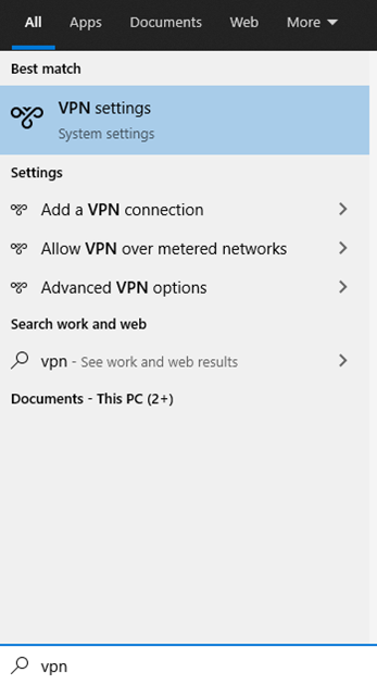 Adding a VPN Connection on Windows