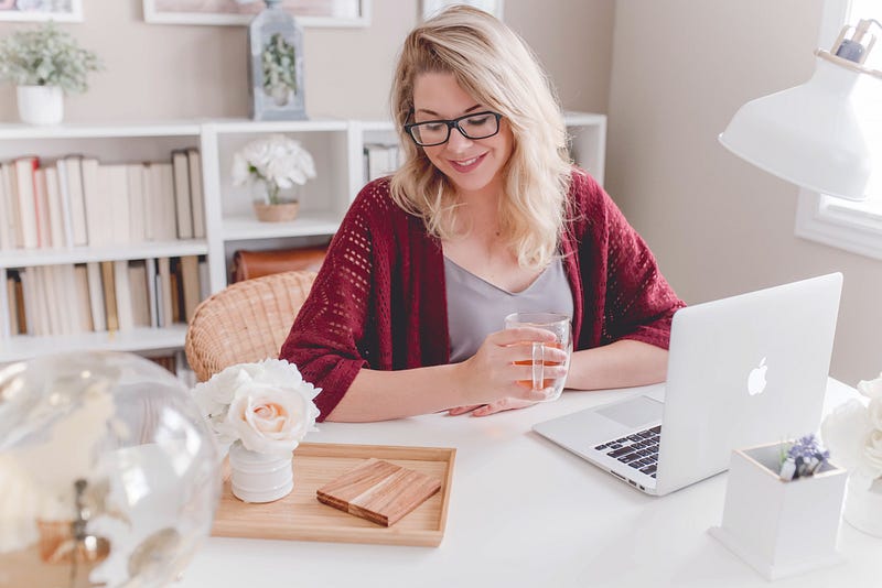 Freelancer working from a comfortable home office