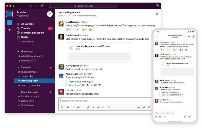 Slack interface screenshot