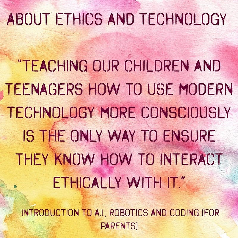 Kids learning about technology ethics