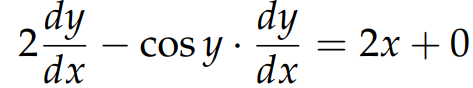 Result after differentiation