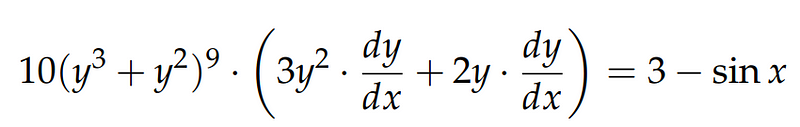 Chain rule application