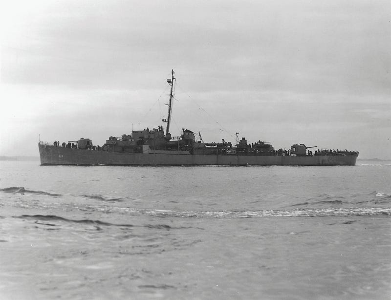 USS Samuel B. Roberts at sea during WWII