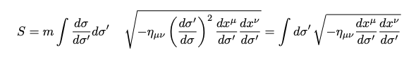 Reparametrization of the action