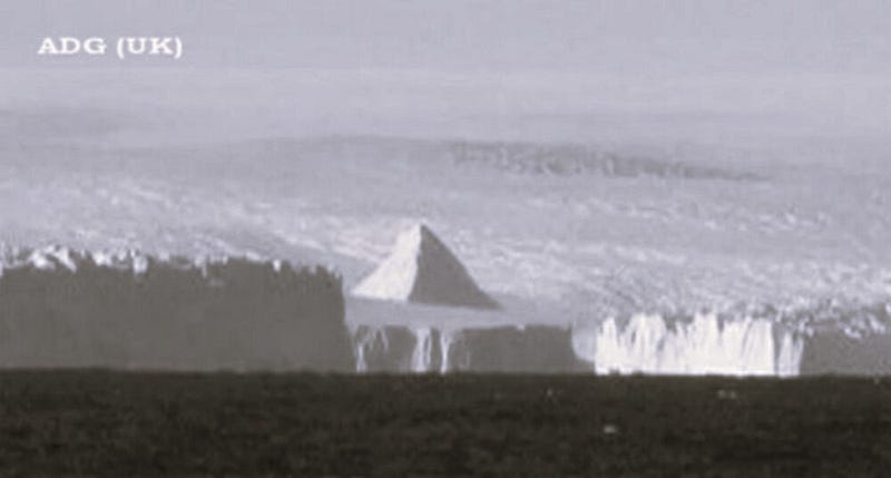 Google Earth image of potential pyramid formation