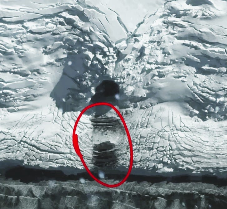 Image of the discovered cave in Antarctica