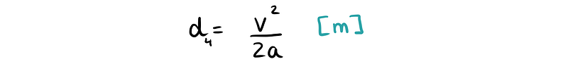 Graph showing traffic flow with braking distances