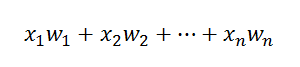 Weighted sum example