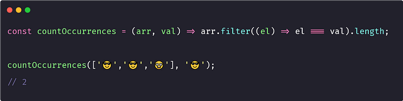 Counting occurrences of values in an array