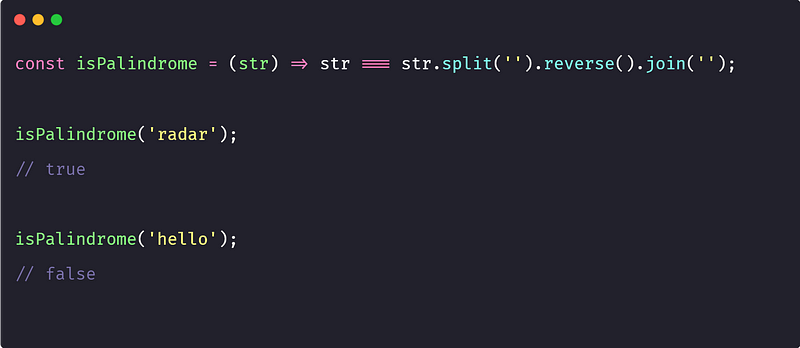 Checking if a string is a palindrome