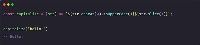 Capitalizing a string using JavaScript