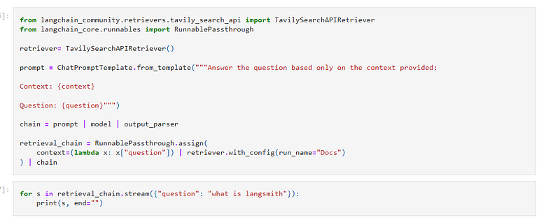 Stream log method demonstration in LangChain