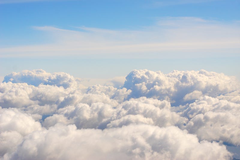 Reflected sunlight from clouds