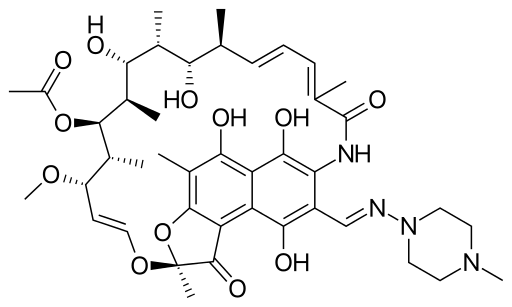 Chemical structure of rifampicin