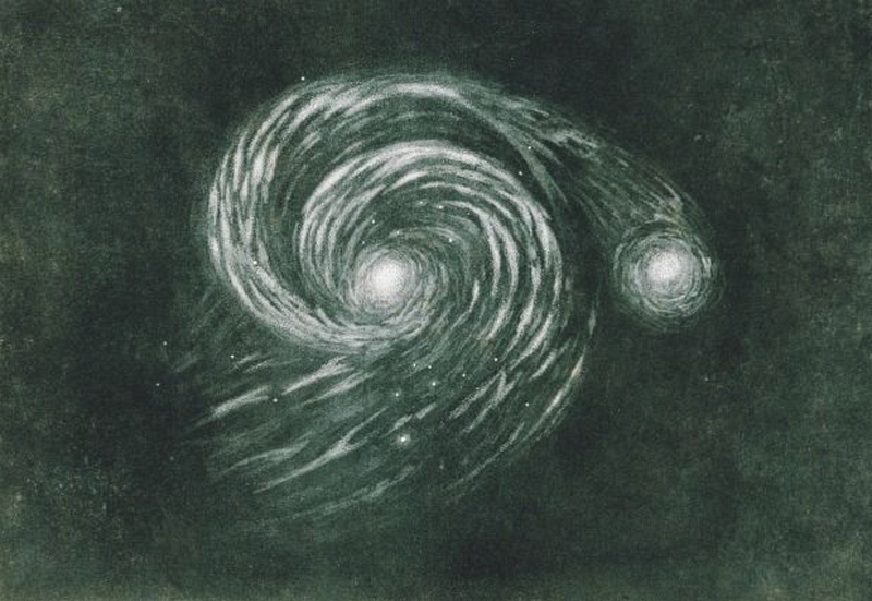 Historical depiction of the Whirlpool Galaxy