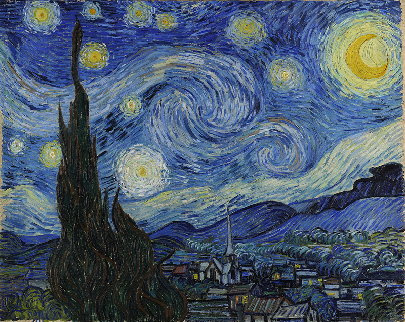 Vincent van Gogh's iconic painting, The Starry Night