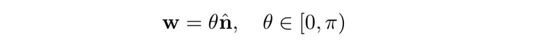 Internal representation of rotation as a vector