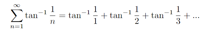 Graph of the inverse tangent function