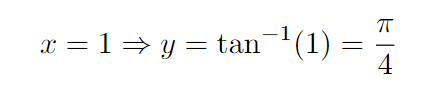 Equation derived from the tangent function