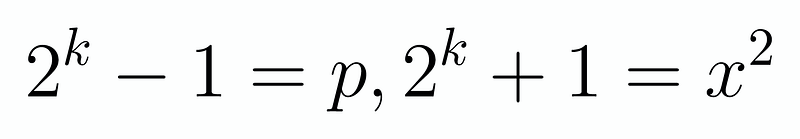 Possible equations derived from prime factorization.