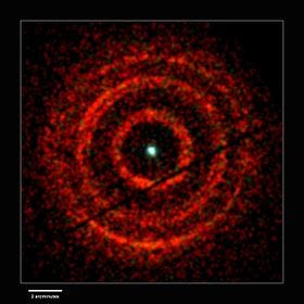 Visualization of the dynamics in V404 Cygni's accretion disk.