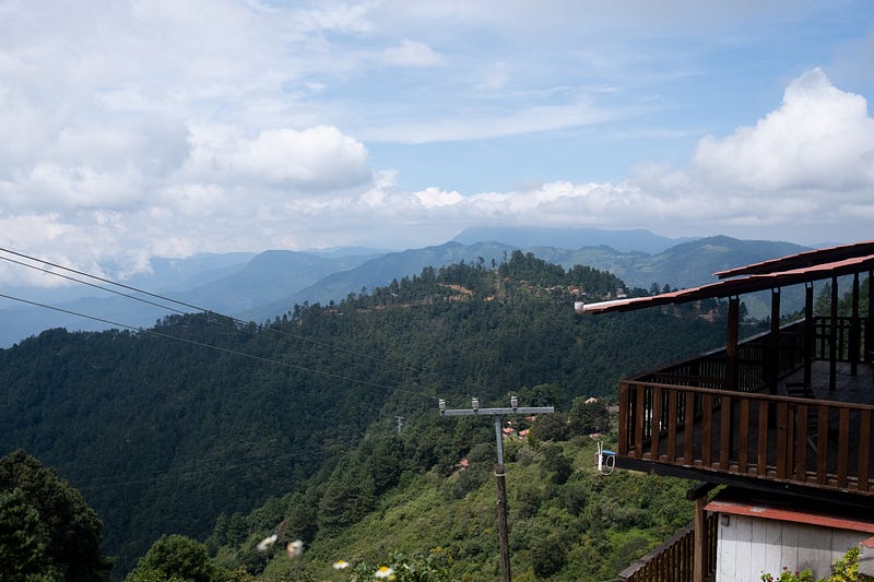 Scenic view from the mountains in Mexico.