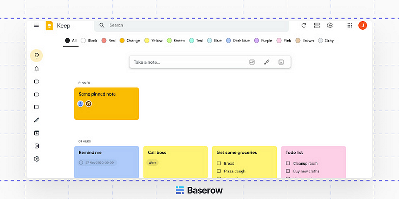 Google Keep note-taking app