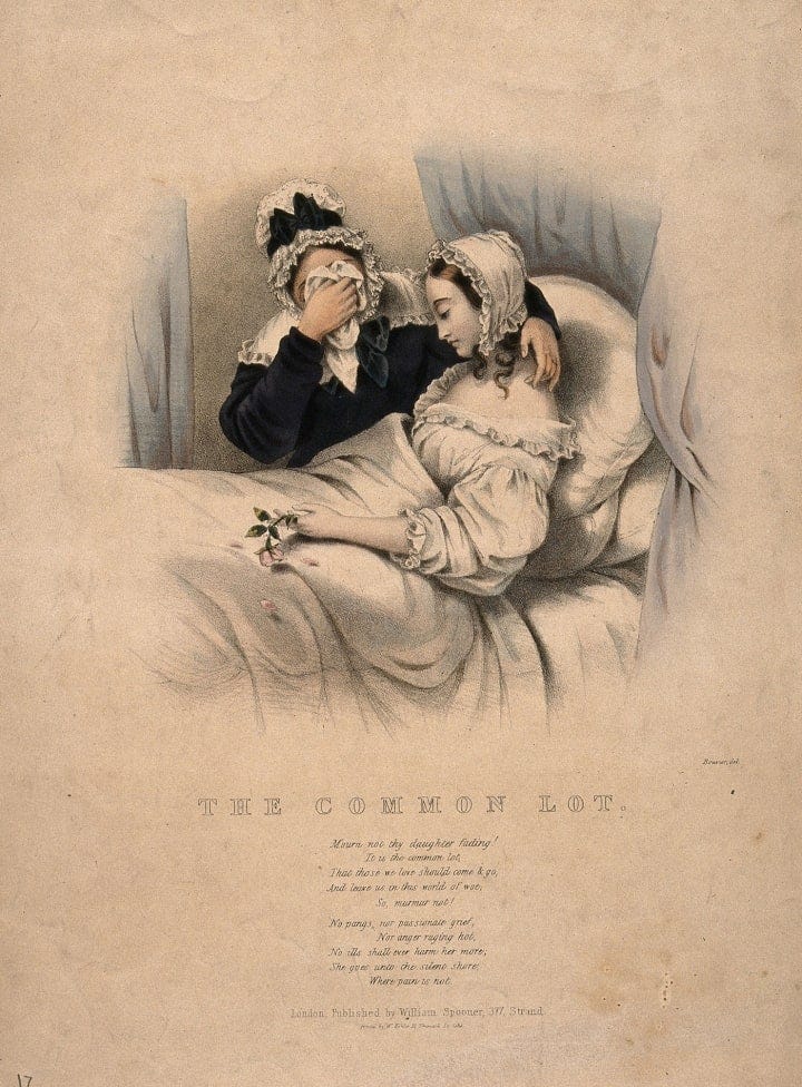 Victorian women romanticized tuberculosis for its beauty effects.