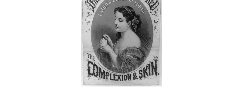 Lead-based cosmetics were commonly used for skin lightening.